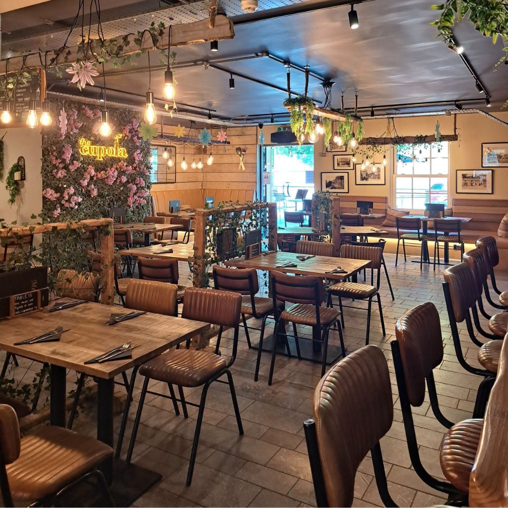 Dining room at The Cupola Peak District restaurant